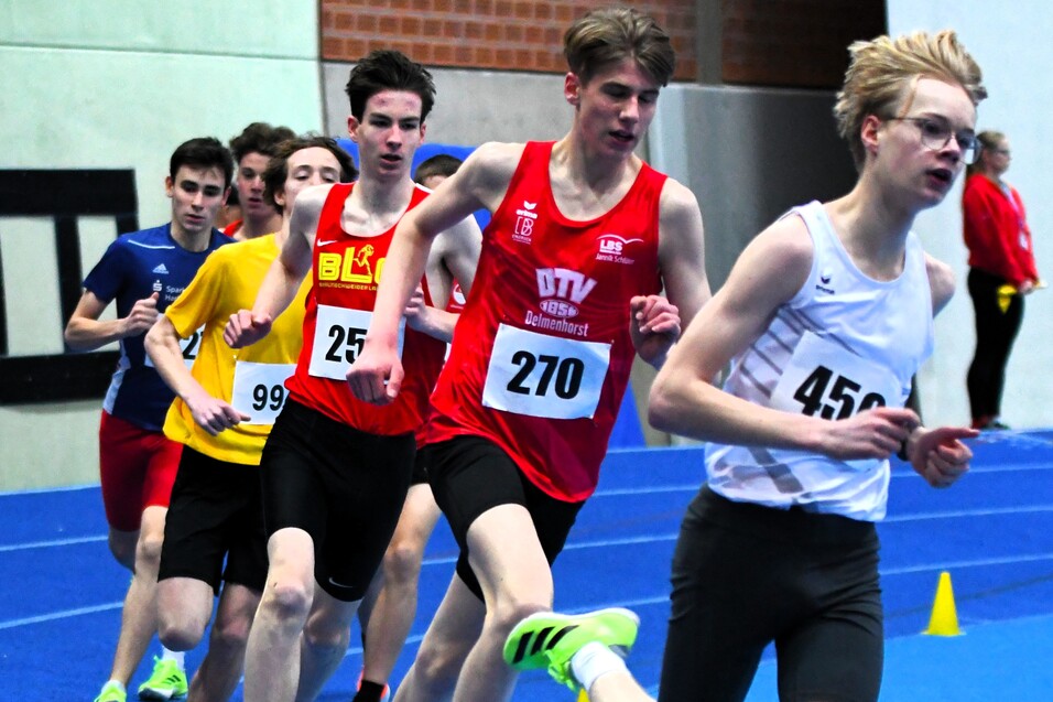 Leichtathlten bei den Hallen Landesmeisterschaft Bremen 2026