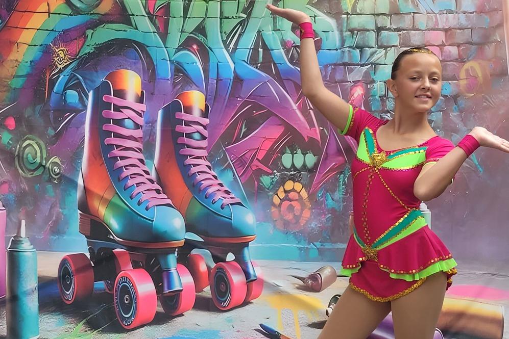 Rollkunstl&auml;uferin Mila Kobiella vom Delmenhorster Turnverein