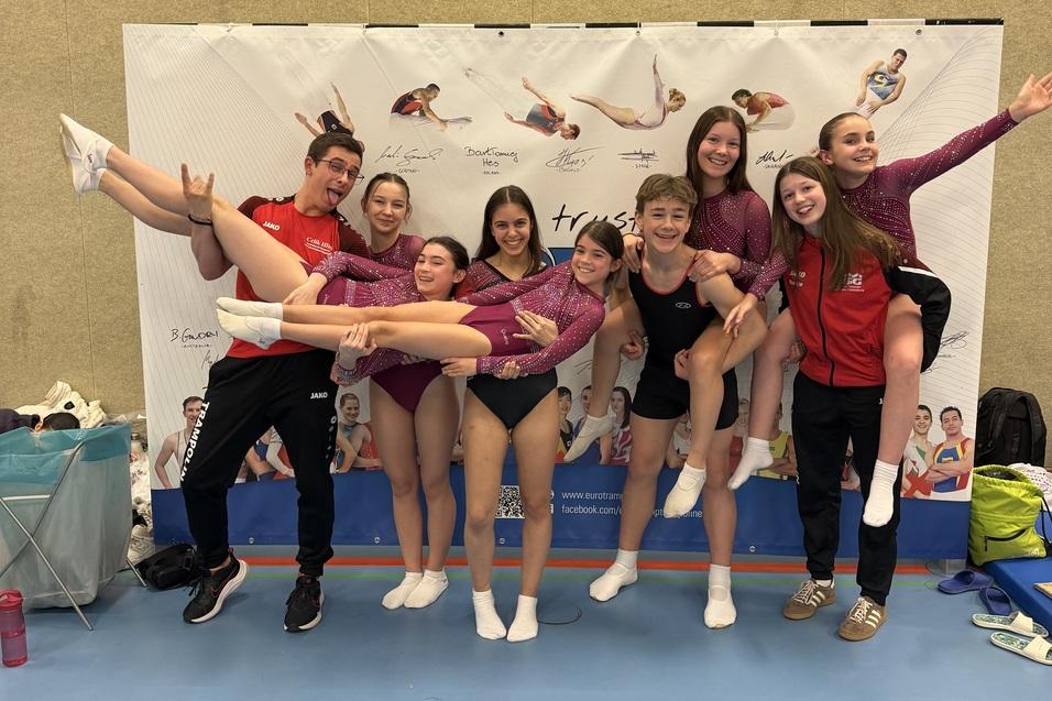 Team DTV Trampolin - Gruppenfoto beim Leine Pokal 2026