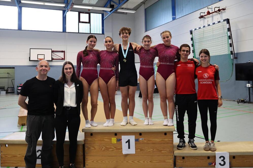 Landesmeisterschaft Gruppenbild mit Trainerteam 2026 - Trampolinturner*innen
