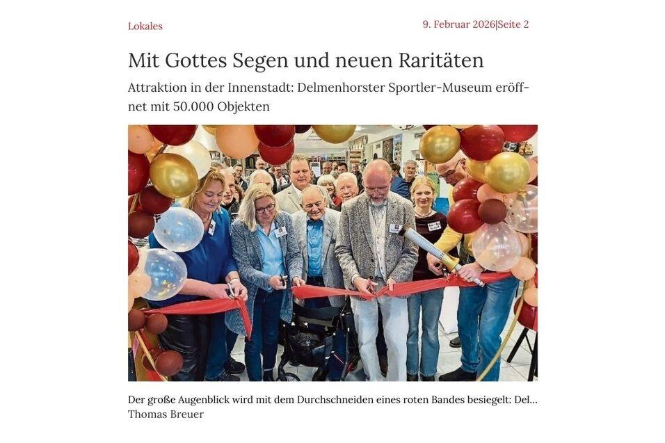 Der große Augenblick wird mit dem Durchschneiden eines roten Bandes besiegelt: Del… Thomas Breuer