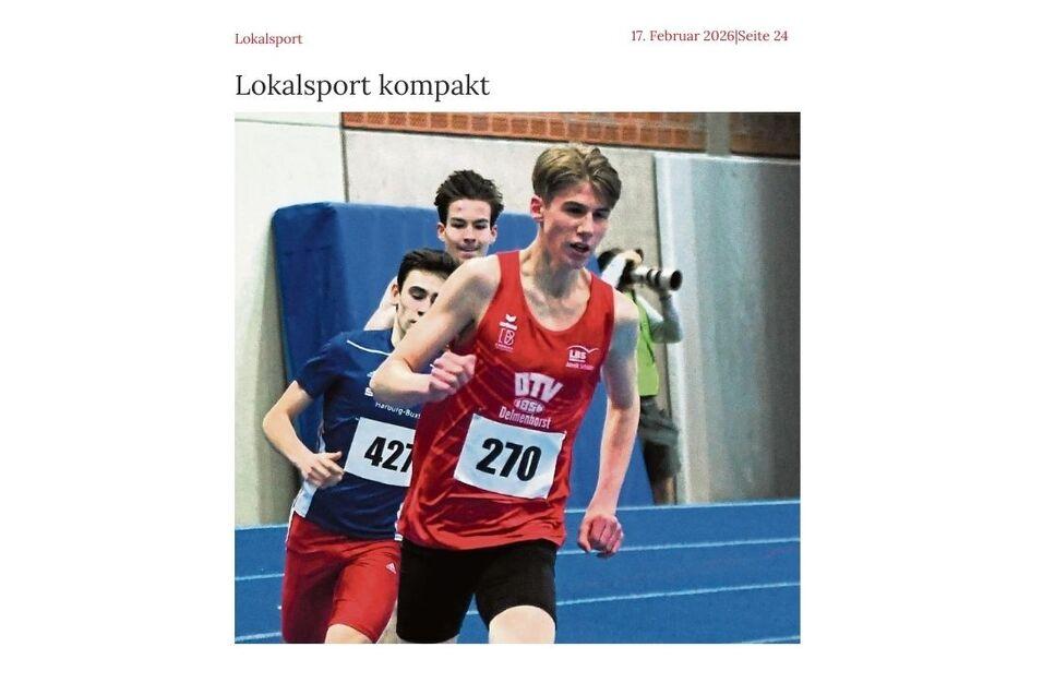 Leichtathlet Stelling im roten Trikot vom DTV 1856