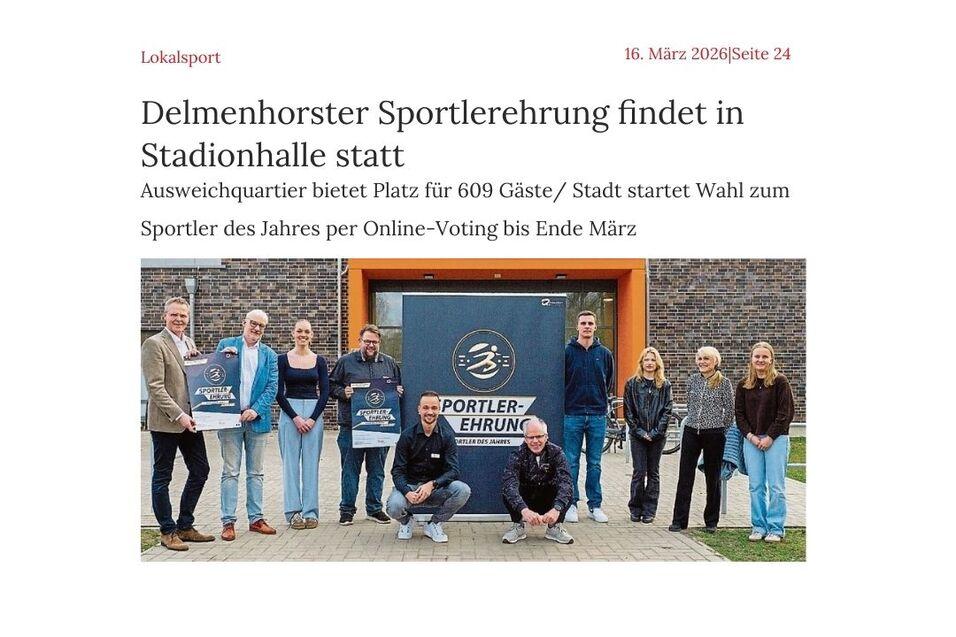 Ausschnitt DK Pressebericht - Sportlerehrung im Stadion